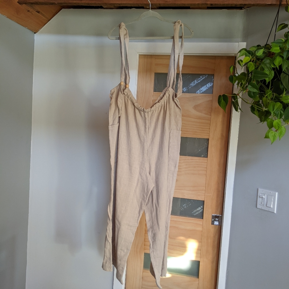 Free People linen overalls
